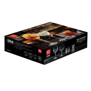 RCR TATTOO zestaw do koktajli 4el szkło kryształowe