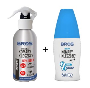 BROS Zestaw 2 płyn przeciw komarom i kleszczom