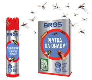 BROS Zestaw Muchospray + płytka na owady