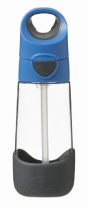 B.BOX Butelka tritan ze słomką 450ml BLUE SLATE BB00444