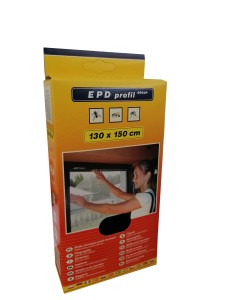 Siatka na okno przeciw owadom czarna 130x150