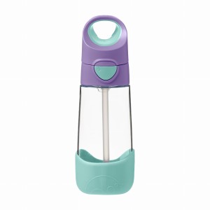 B.BOX Butelka tritan ze słomką 450ml LILAC POP BB500303