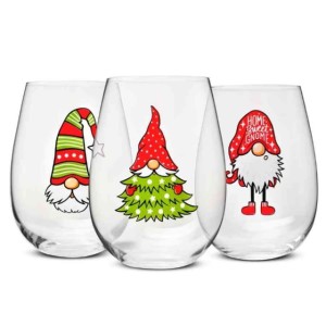 Krosno szklanki dekorowane świąteczne 500 ml God Jul (3szt)