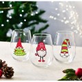 Krosno szklanki dekorowane świąteczne 500 ml God Jul (3szt)