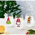 Krosno szklanki dekorowane świąteczne 500 ml God Jul (3szt)