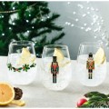 Krosno szklanki dekorowane świąteczne 500 ml Jolly (3szt)