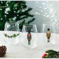 Krosno szklanki dekorowane świąteczne 500 ml Jolly (3szt)