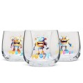 Krosno szklanki dekorowane Robofamily 250ml (3szt)