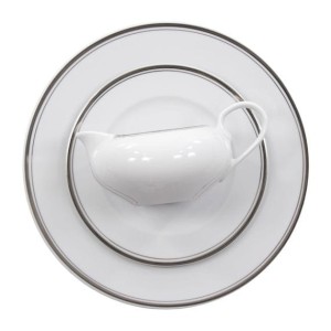 Serwis obiadowy Ćmielów 12/44el Yvonne G238 Platynowa Wstęga 