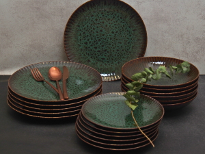 LUBIANA STONEWARE CERAMIC JADE S010T SERWIS OBIADOWY 6/18