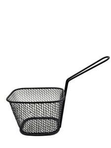 Stalowy koszyk do frytek MALY CZARNY 