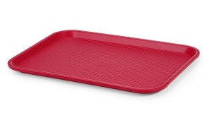 Taca polipropylenowa Fast Food czerwona 305 x 415 mm