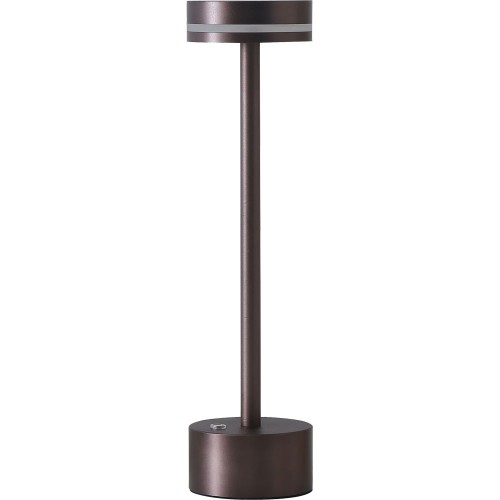 Lampka stołowa LED, brązowa, bezprzewodowa, H 320 mm 694321