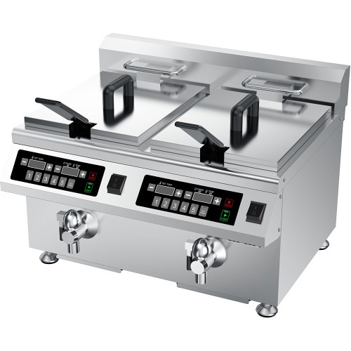 Frytownica indukcyjna, 2-komorowa, V 2x8 l, P 2x3.5 kW 746782