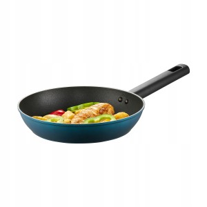 Patelnia tradycyjna 24 cm z powłoką Qualum Basic Ambition Azzurro Indukcja