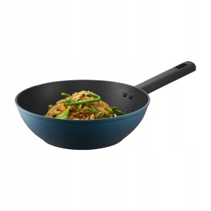 Wok Patelnia głęboka 26 cm z powłoką Qualum Basic Ambition Azzurro Indukcja