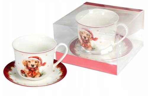 CR1-S1 LIVELLO Filiżanka 400ml ze spodkiem PIES