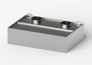 Okap skrzyniowy, skręcany, Gredil, 1510x1000x400 mm 619015