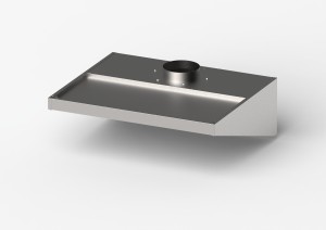 Okap do niskich pomieszczeń, skręcany, Gredil, 1210x1000x400 mm 619112