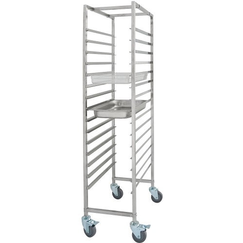 Wózek transportowy ze stali nierdzewnej, Gredil, 15x GN 1/1 662115