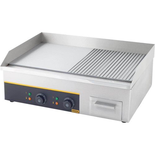 Płyta grillowa 1/2 gładka, 1/2 ryflowana, Gredil, P 3.5 kW, U 230 V 745120