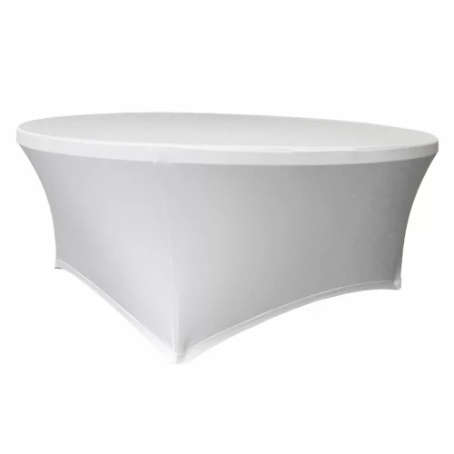 VERLO Pokrowiec na stół okrągły śr. 180,3 cm biały V-180-W
