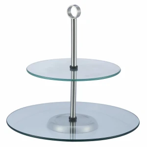 Patera 2-stopniowa szklana T-17504