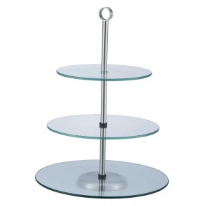 Patera 3-stopniowa szklana T-17507