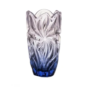 BOHEMIA FLORA BLUE GRADIENT Wazon 280mm szkło kryształowe