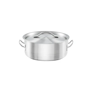 Garnek niski z pokrywką, stalowy, Gredil, Ø 200 mm, V 2.2 l 013206