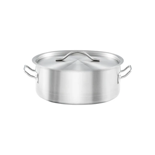 Garnek niski z pokrywką, stalowy, Gredil, Ø 240 mm, V 3.6 l 013246