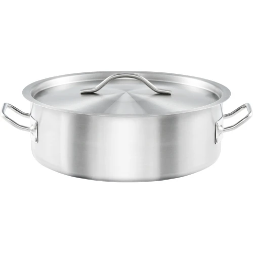 Garnek niski z pokrywką, stalowy, Gredil, Ø 320 mm, V 8.8 l 013326