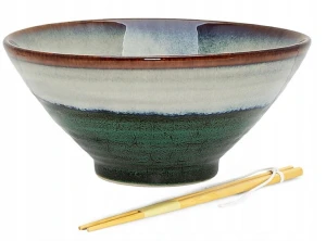 OMBRES miska na ramen 1l zielono szara linia ceramiczna