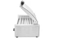 Podgrzewacz rolkowy do parówek jednostrefowy, z energooszczędną pokrywą, HENDI, 7 rolek, 230V/620W, 566x375x(H)259mm 268636
