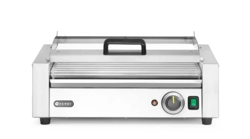 Podgrzewacz rolkowy do parówek jednostrefowy, z energooszczędną pokrywą, HENDI, 9 rolek, 230V/790W, 566x450x(H)259mm 268643