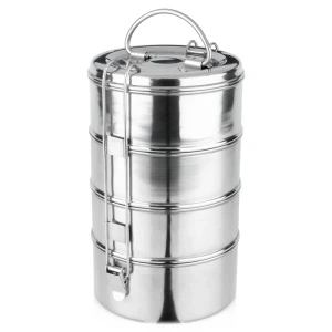 Menażka obiadowa stalowa 4-poziomowa 4x900 ml Vilde
