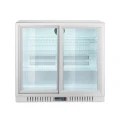 Lodówka barowa z podwójnymi drzwiami suwanymi, Arktic, 150L, srebrny, 230V/160W, 900x520x(H)840mm 236918