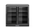 Lodówka barowa z podwójnymi drzwiami suwanymi, Arktic, 158L, czarny, 230V/160W, 900x520x(H)870mm 236888