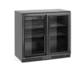 Lodówka barowa z podwójnymi drzwiami suwanymi, Arktic, 158L, czarny, 230V/160W, 900x520x(H)870mm 236888