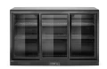 Lodówka barowa z potrójnymi drzwiami suwanymi, Arktic, 308L, czarny, 230V/160W, 1350x520x(H)865mm 236901