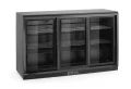 Lodówka barowa z potrójnymi drzwiami suwanymi, Arktic, 308L, czarny, 230V/160W, 1350x520x(H)865mm 236901
