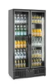Lodówka barowa 2-drzwiowa, Arktic, 384L, czarny, 230V/365W, 900x530x(H)1820mm 237014
