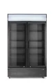 Lodówka barowa z podświetlanym panelem, 2-drzwiowa, Arktic, 512L, czarny, 230V/510W, 1120x585x(H)1900mm 236949