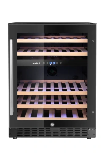 Lodówka do wina, 2-strefowa, 46 butelki, Arktic, czarny, 570x595x(H)820mm 237106