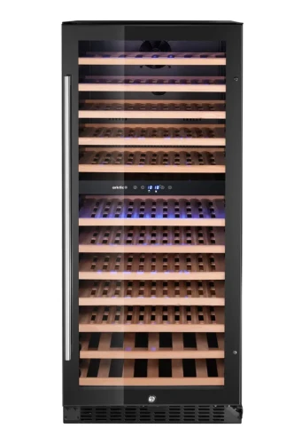 Lodówka do wina, 2-strefowa, 124 butelki, Arktic, 265L, czarny, 570x595x(H)1400mm 237120