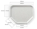 Taca trapezowa , AmerBox, granitowy, 455x355mm 876657