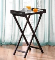 Taca Roomservice drewniana czarna Madeira Black 603x402 mm