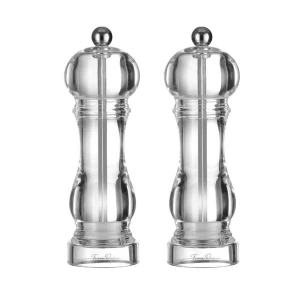 Zestaw akrylowych młynków do soli i pieprzu Claro, 150mm