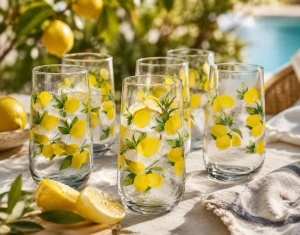 Szklanki na napoje wysokie 400ml Cytrynki Glassmark 6szt 