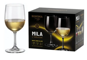 Kieliszki do wina Bohemia PRESTIGE MILA 350ml 6szt szkło kryształowe 